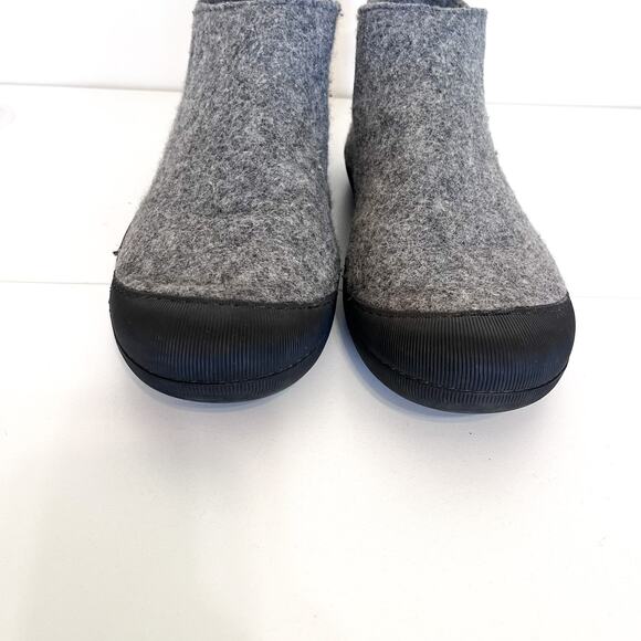 Huckberry Greys The Outdoor Slipper Boots Mens 9 Gray Black Wool Rubber Portugal - Picture 6 of 8